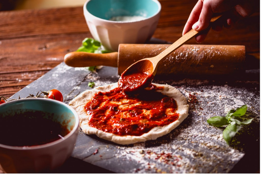 Italienische Pizza Tomatensosse