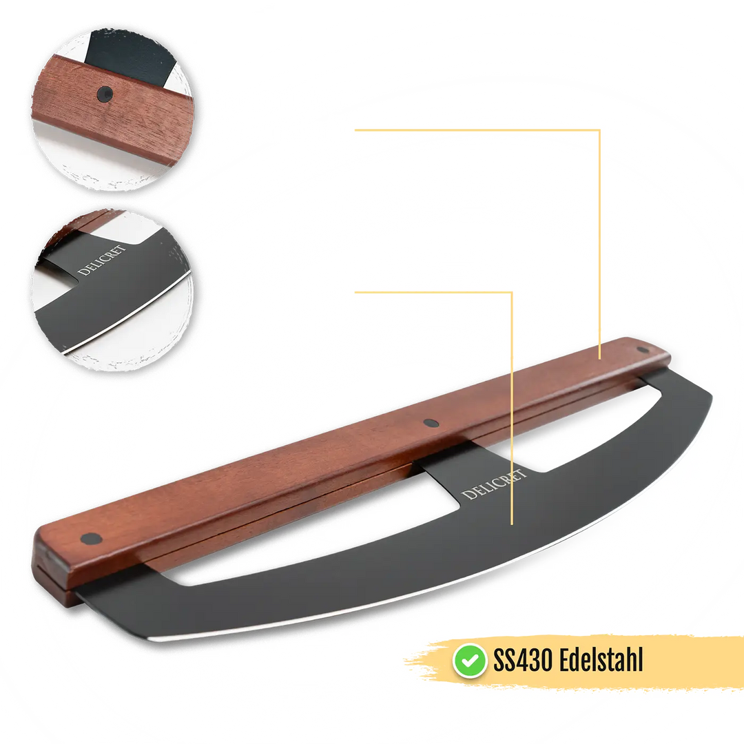 DELICRET - Black Line – Pizzaschneider mit Stil & Schärfe