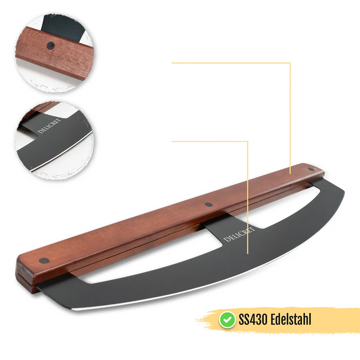 DELICRET - Black Line – Pizzaschneider mit Stil & Schärfe