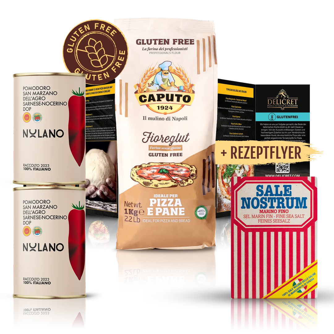 Caputo Fioreglut glutenfreies Mehl Set - Nolano San Marzano Tomaten & Meersalz