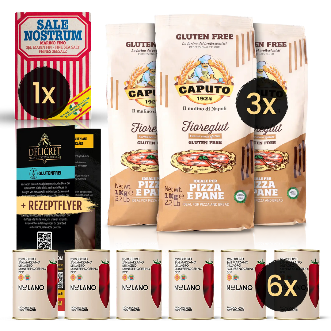 Caputo Fioreglut glutenfreies Mehl Set - Nolano San Marzano Tomaten & Meersalz