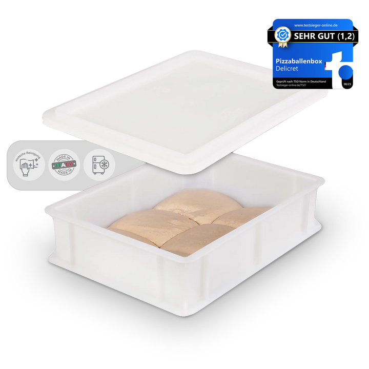 DELICRET | Pizzaballenbox - 1x Deckel & 1x Box (40x30x10cm)