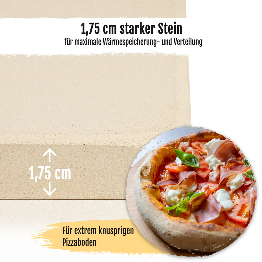DELICRET Pizza Bundle Deluxe inkl. Pizzastein, Zubehör und Zutaten für die perfekte Pizza