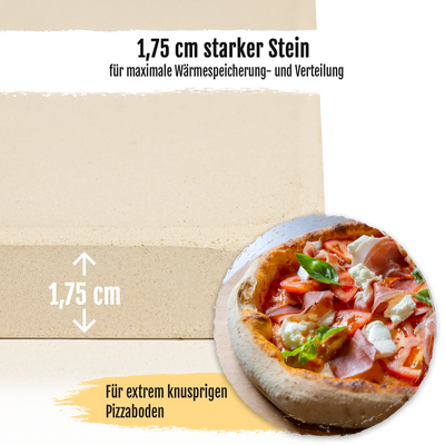 DELICRET Pizza Bundle Deluxe inkl. Pizzastein, Zubehör und Zutaten für die perfekte Pizza