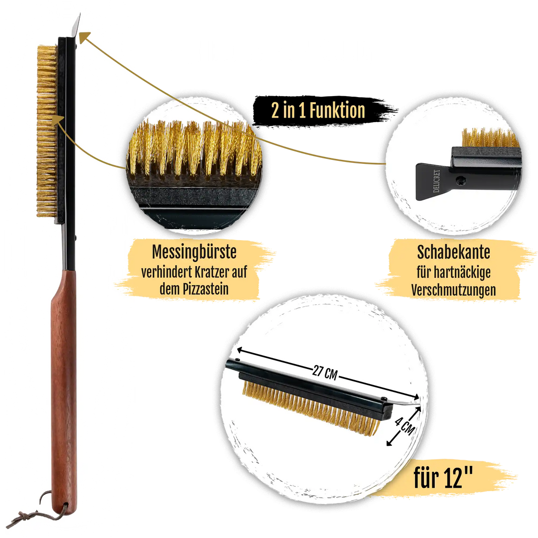 Delicret Black Line Ofenbürste 53 cm – Kompakt & kraftvoll reinigen