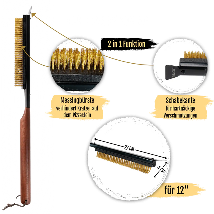 Delicret Black Line Ofenbürste 53 cm – Kompakt & kraftvoll reinigen