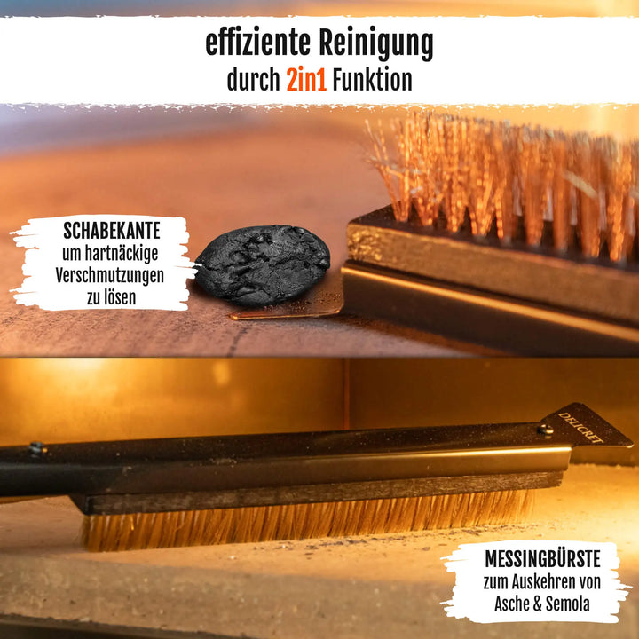 Delicret Black Line Ofenbürste 53 cm – Kompakt & kraftvoll reinigen