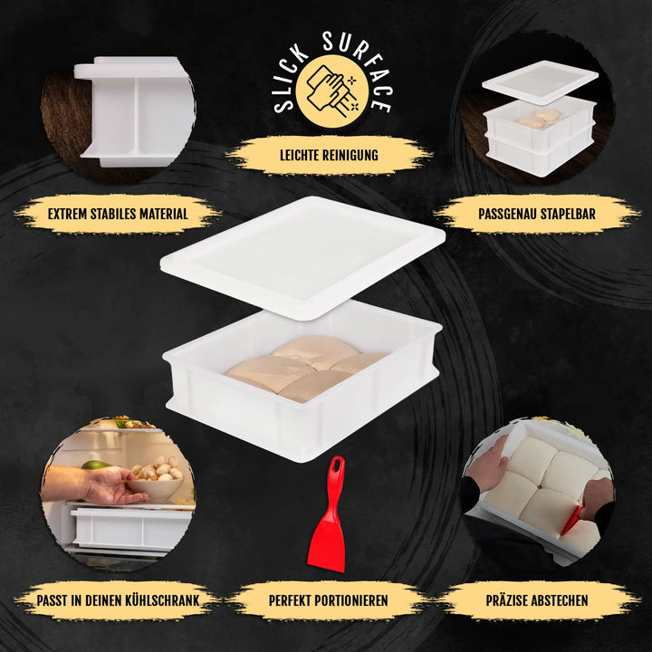 DELICRET elektrischer Pizzaofen 12” mit Pizzaschieber & Pizzateig Deluxe Kit mit San Marzano Tomaten