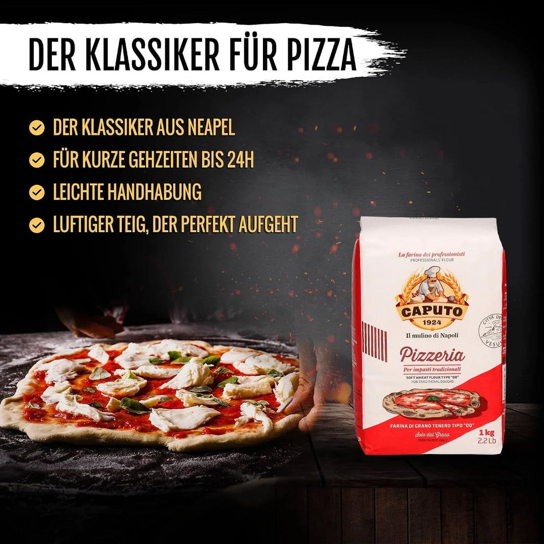 DELICRET Pizza Set La Napoletana inkl. Pizzeria Mehl und Semola