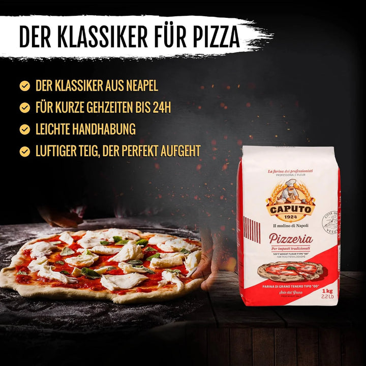 DELICRET Pizza Set La Napoletana inkl. Pizzeria Mehl und Semola