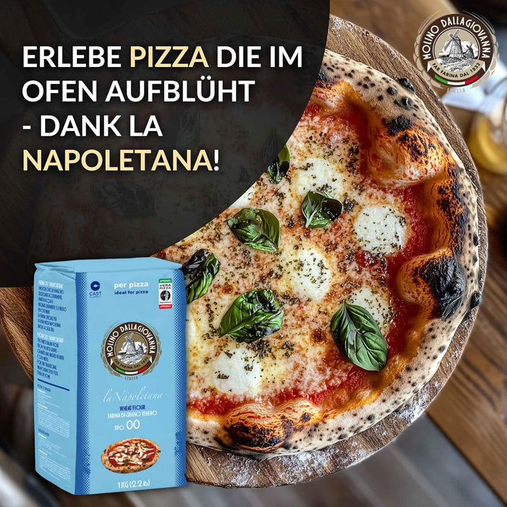 DELICRET Neapolitanisches Pizza Mehl Set inkl. Semola & Rezeptguide