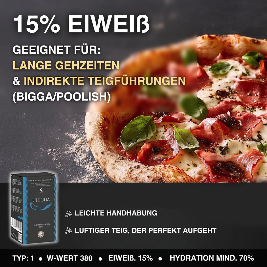 Molino Dallagiovanna Set - UNIQUA BLU Pizzamehl Typ 1 inkl. Semola
