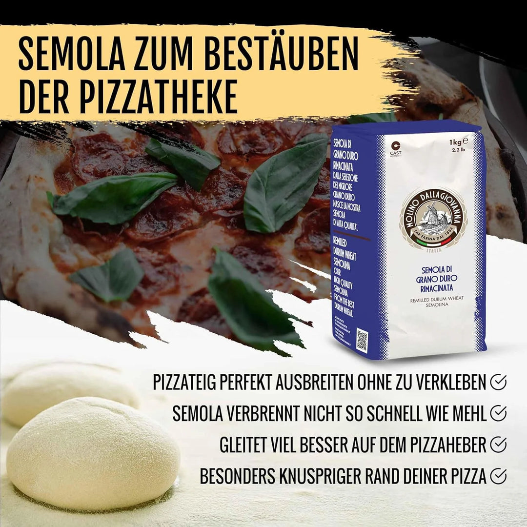 DELICRET Pizza Set La Napoletana inkl. Pizzeria Mehl und Semola
