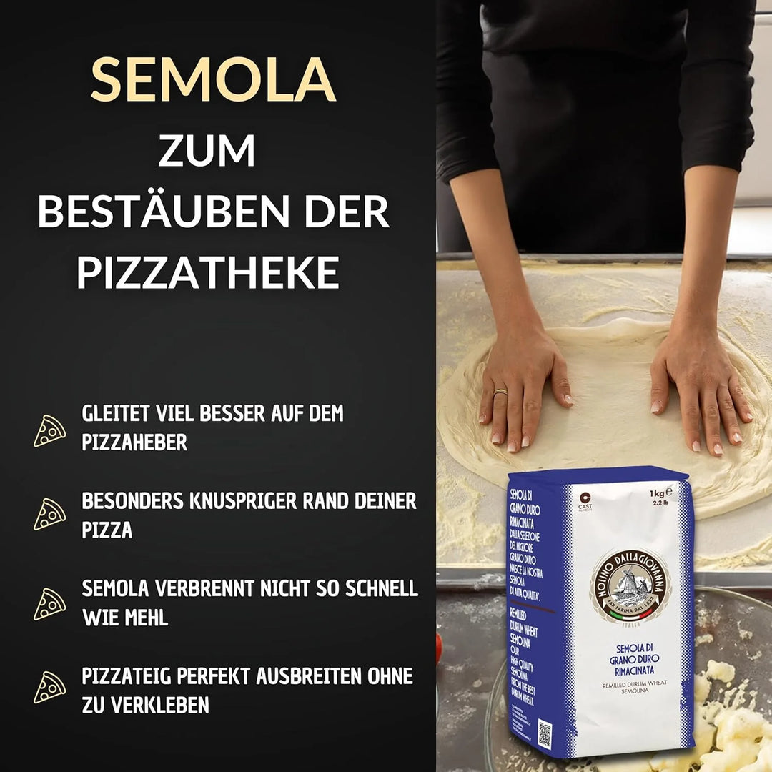 Molino Dallagiovanna Set - UNIQUA BLU Pizzamehl Typ 1 inkl. Semola