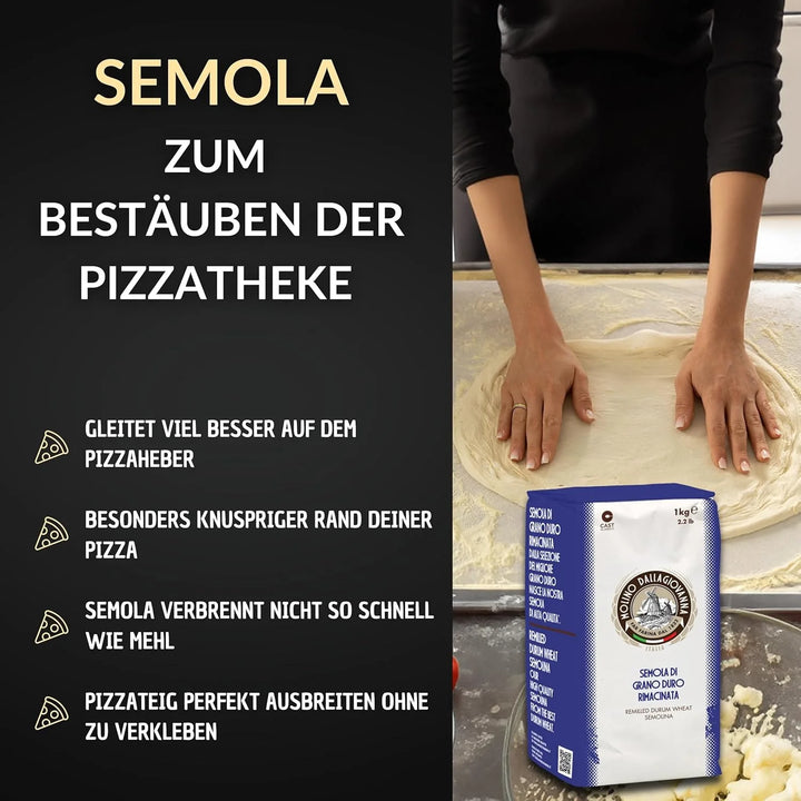 Molino Dallagiovanna Set - UNIQUA BLU Pizzamehl Typ 1 inkl. Semola