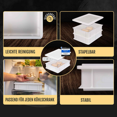 DELICRET | Pizzaballenbox - 1x Deckel & 1x Box (40x30x10cm)