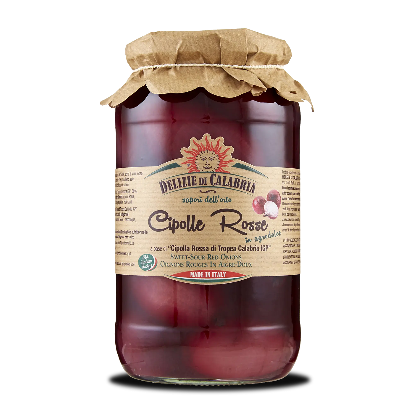 280g - rote Tropea-Zwiebeln IGP Kalabrien aus Tropea - Delizie di Calabria