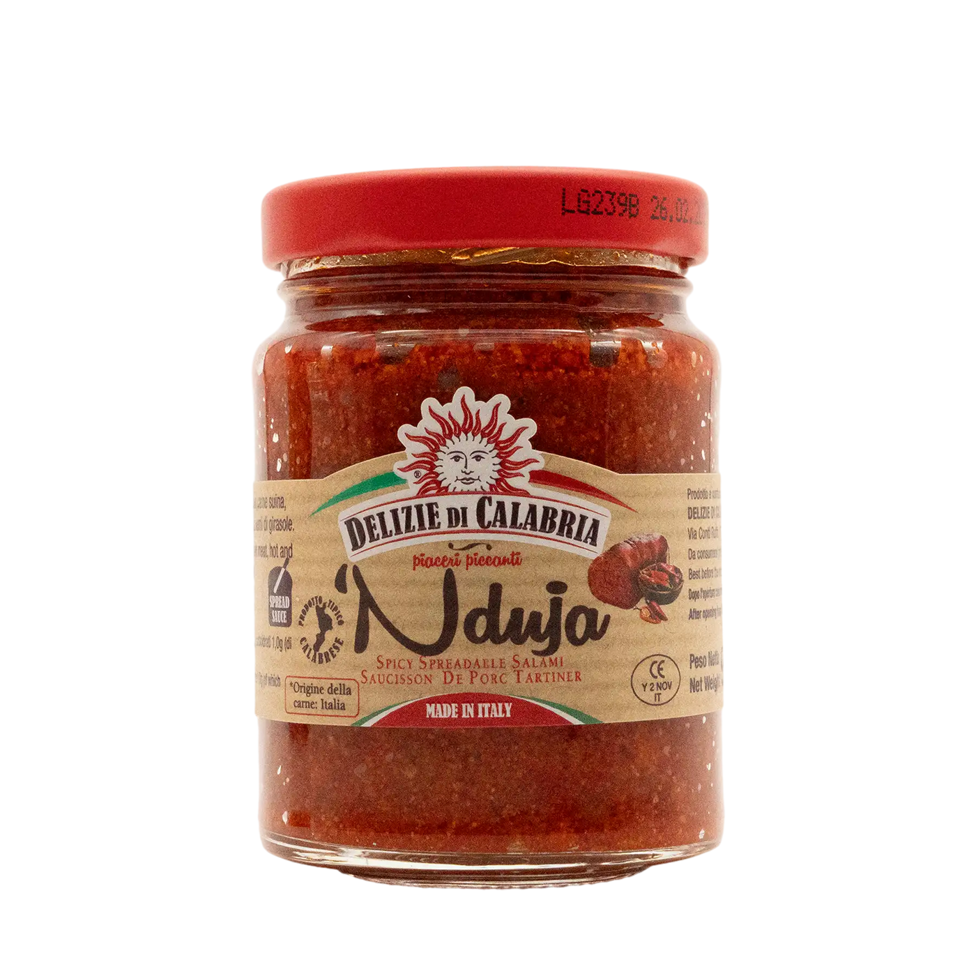 Nduja – Kalabriens feurige Seele mit einem Hauch Süße - scharf - 90g - Delizie di Calabria