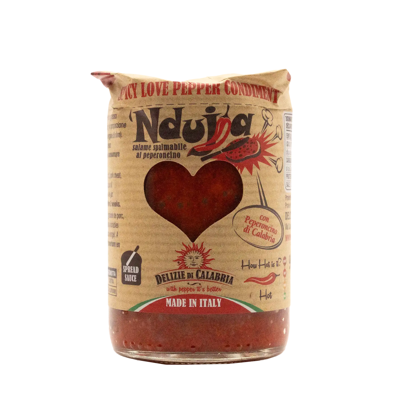 Nduja al peperoncino – Die pur scharfe Versuchung aus Kalabrien - 90g - Delizie di Calabria