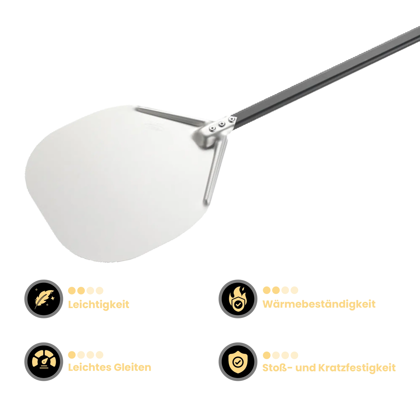 Gi Metal - Pizzaschieber Amica | Ø 32 cm | Stiel 60 cm