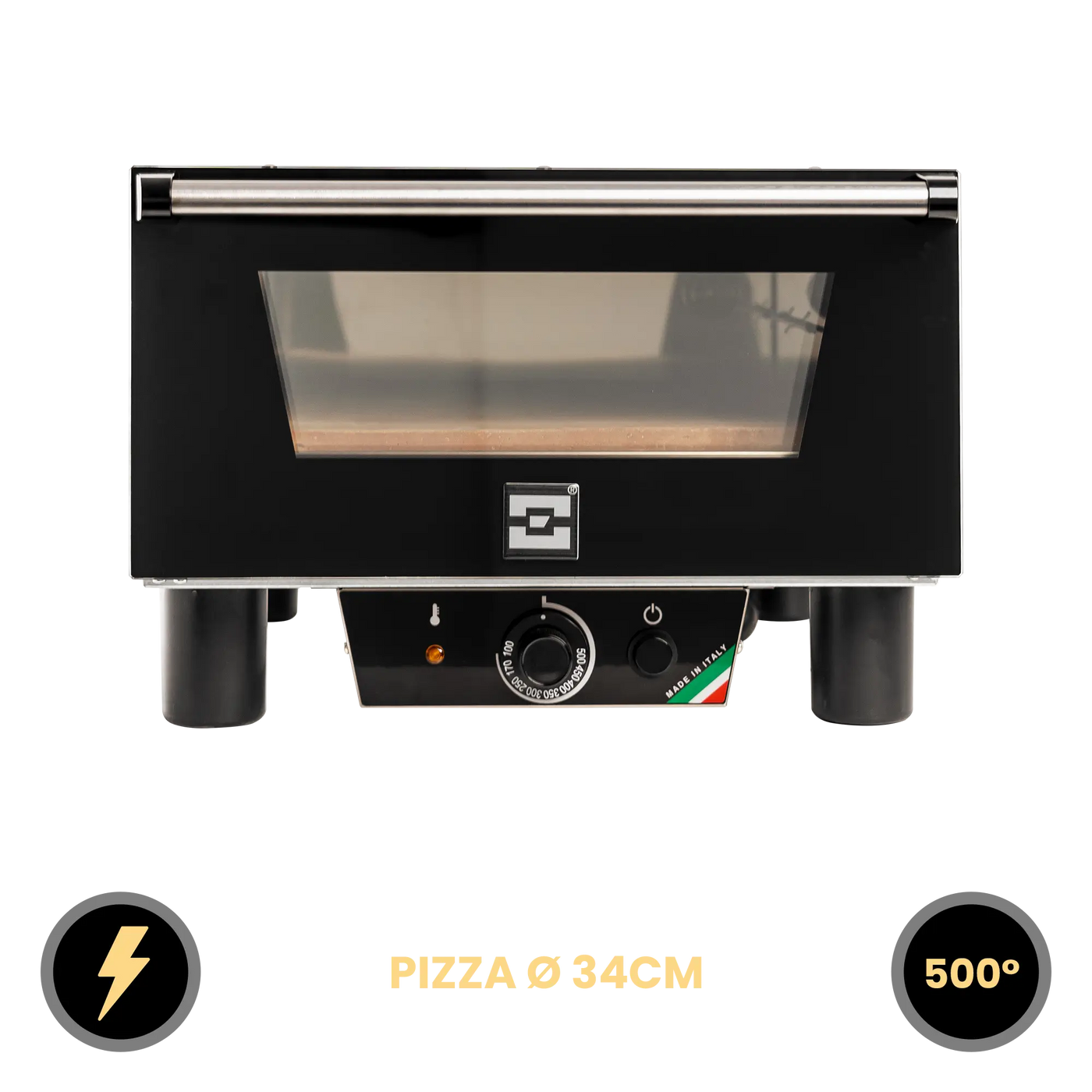 EFFEUNO N3 Elektro Pizzaofen mit Biscotto-Pizzastein: Ideal für Kleine Küchen und Gelegentliches Backen