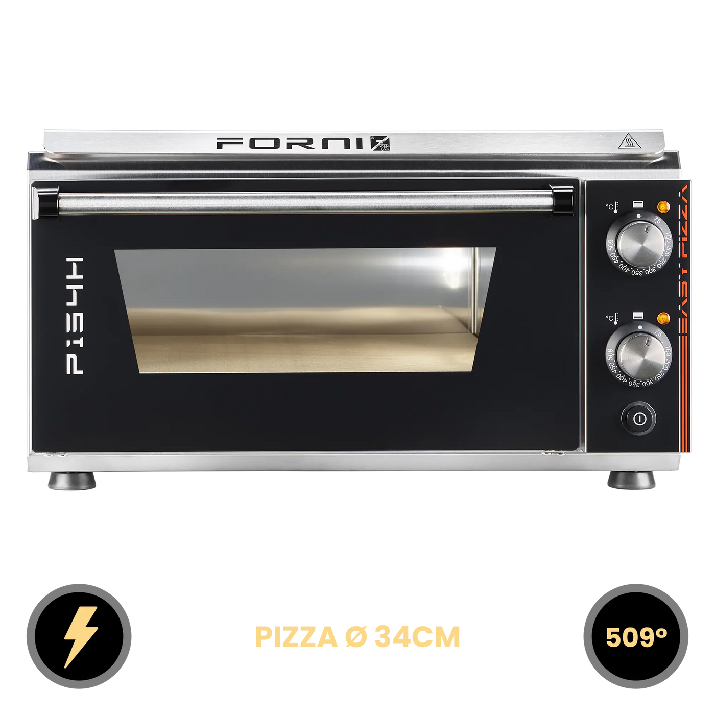 EFFEUNO P134H 509 Elektro Pizzaofen mit Biscotto-Pizzastein