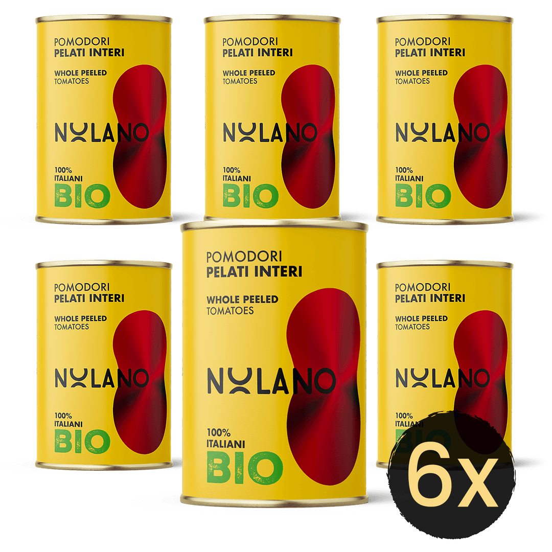 NOLANO - BIO - Ganze geschälte Tomaten in Tomatensaft - 400g Dose