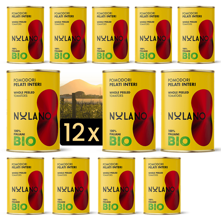 NOLANO - BIO - Ganze geschälte Tomaten in Tomatensaft - 400g Dose