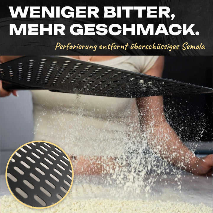 DELICRET - 14" (35cm⌀) Pizzaschieber + 37cm⌀ Auskühlgitter für extra Knusper