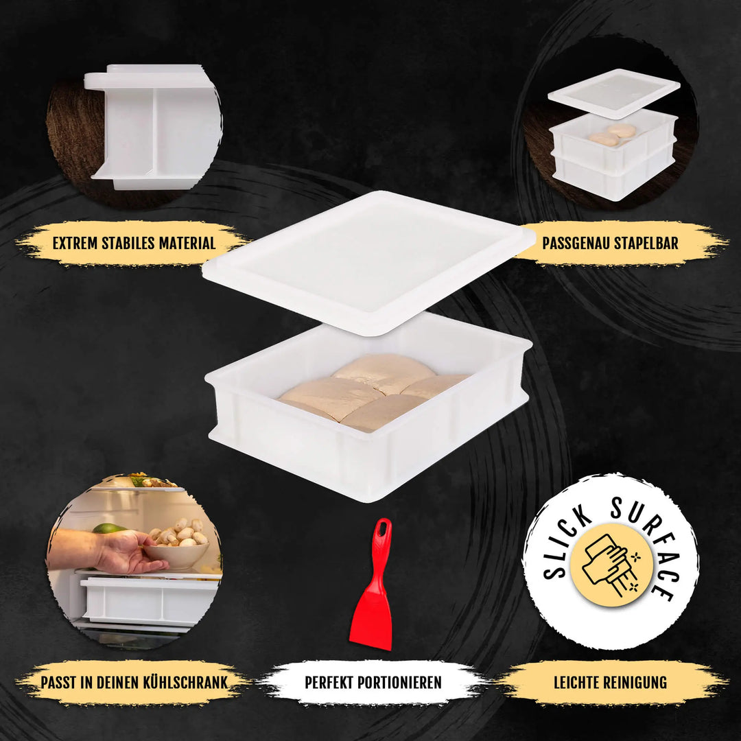 DELICRET elektrischer Pizzaofen 12” mit Pizzaschieber & Pizzateig Deluxe Kit mit San Marzano Tomaten