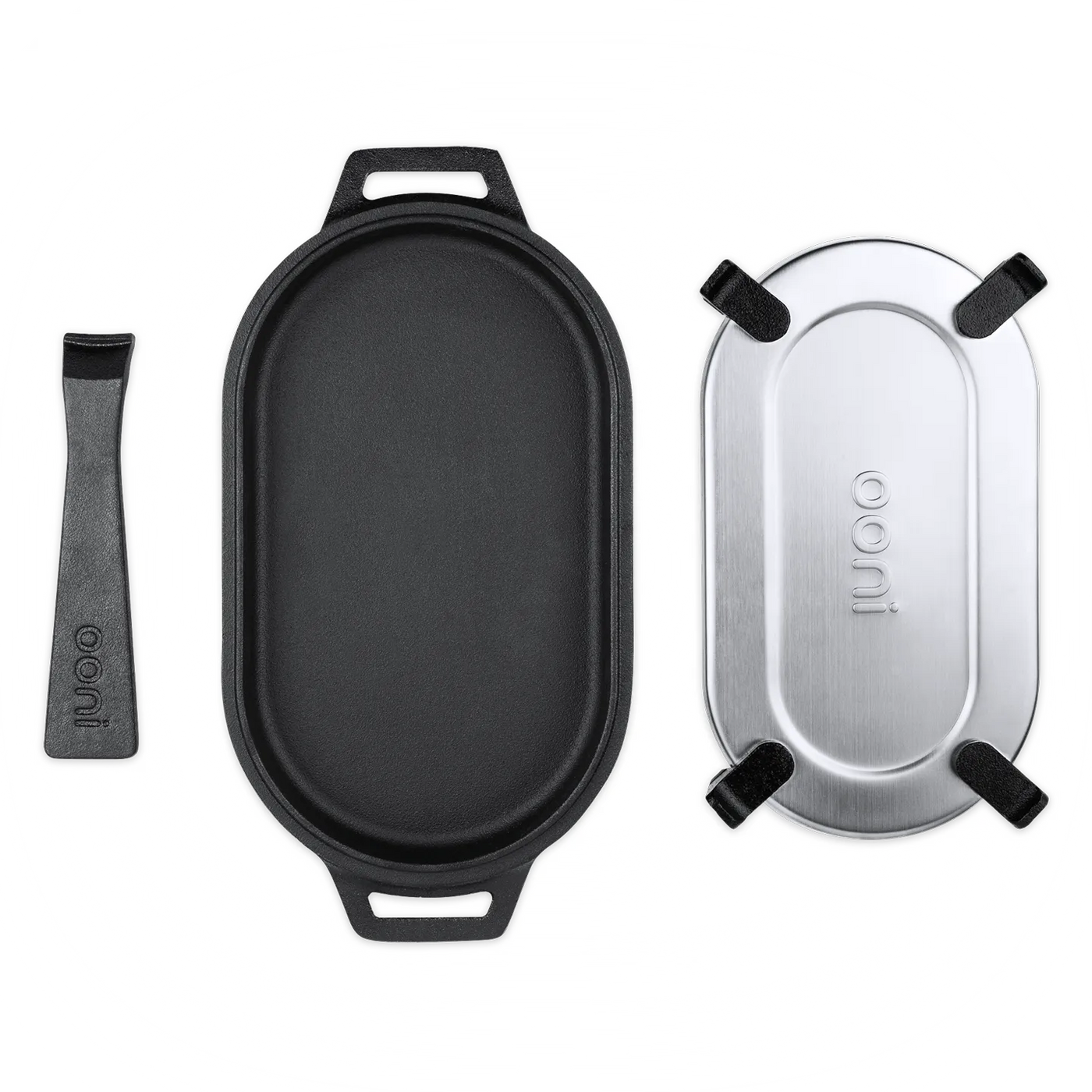 Ooni - Servierpfanne aus Gusseisen glatt mit Griff (Sizzler Pan)