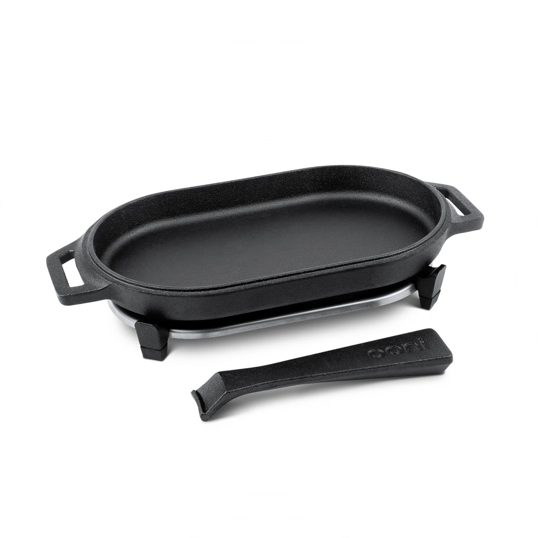 Ooni - Servierpfanne aus Gusseisen glatt mit Griff (Sizzler Pan)
