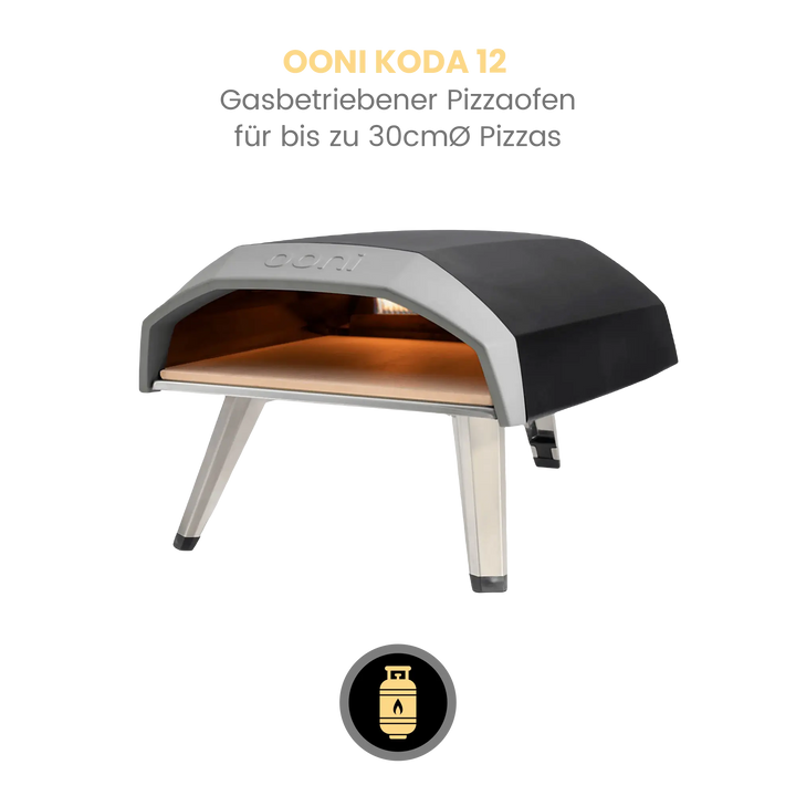 Ooni Koda 12 - Gasbetriebener Pizzaofen - für bis zu 30cmØ Pizzas