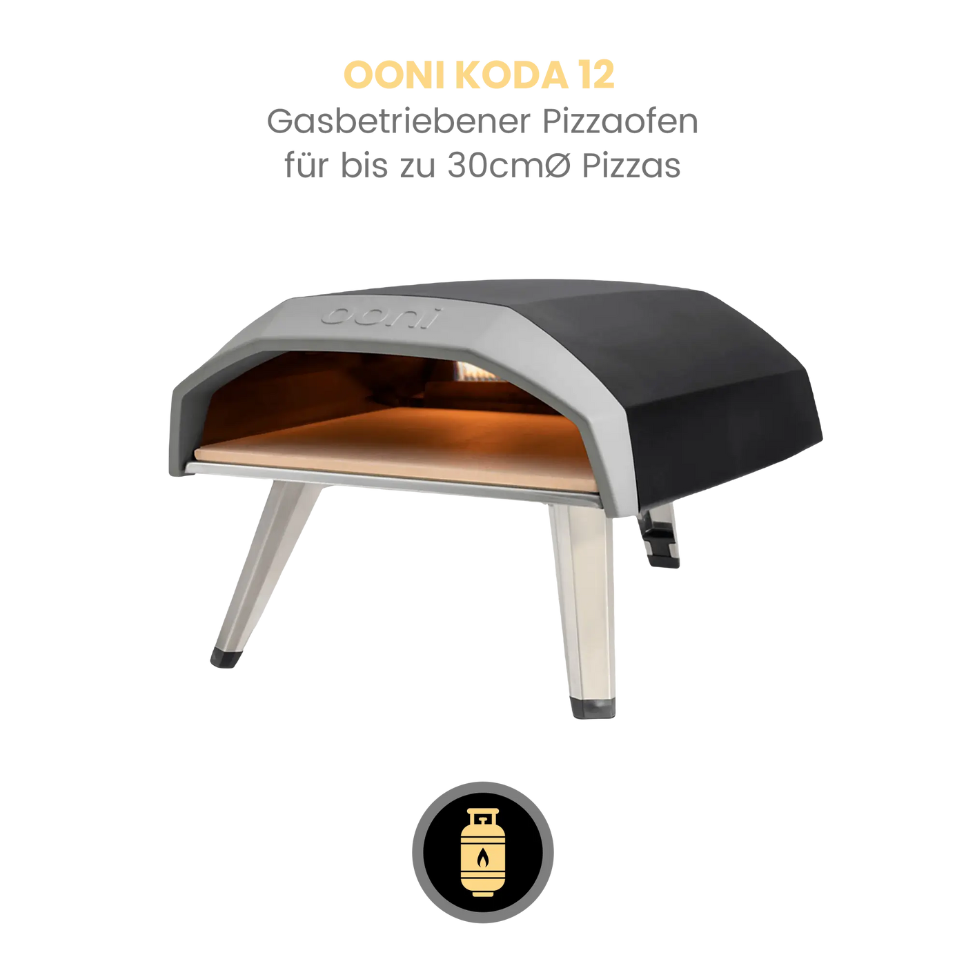 Ooni Koda 12 - Gasbetriebener Pizzaofen - für bis zu 30cmØ Pizzas