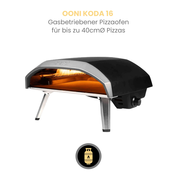 Ooni Koda 16 - Gasbetriebener Pizzaofen - für bis zu 40cmØ Pizzas