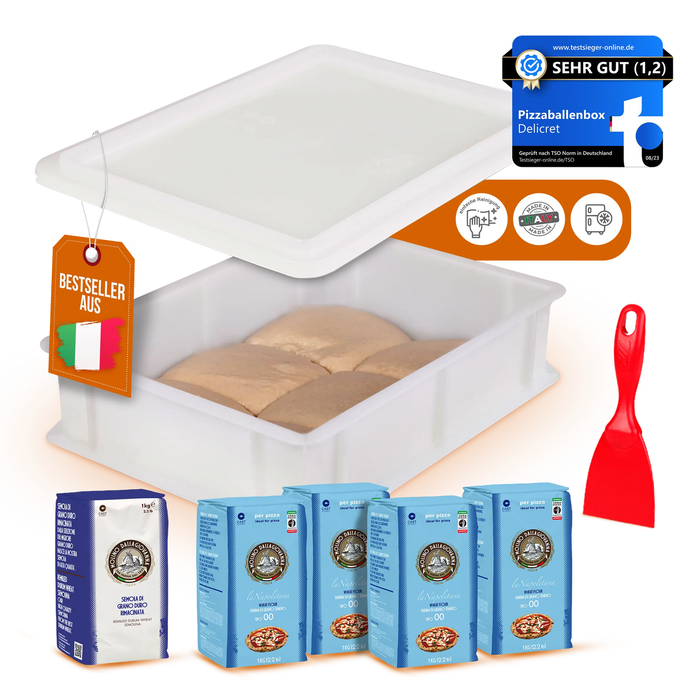 DELICRET - Pizza Starter Kit mit Molino Dallagiovanna Pizzamehl