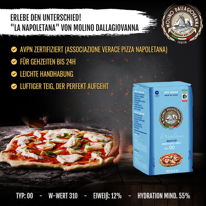 Molino Dallagiovanna - La Napoletana 1kg Pizzamehl Typ 00