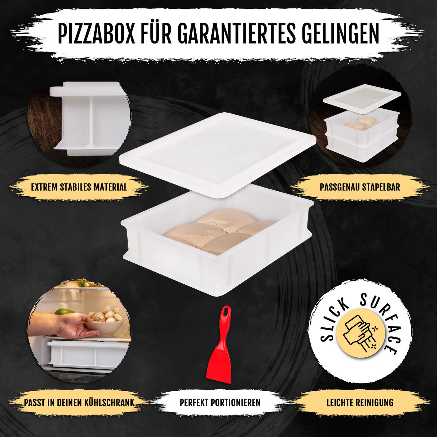 DELICRET Pizza Bundle Deluxe inkl. Pizzastein, Zubehör und Zutaten für die perfekte Pizza