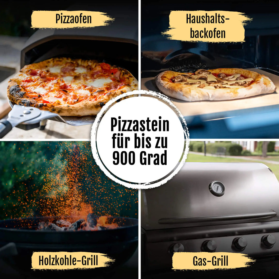 DELICRET Pizza Bundle Deluxe inkl. Pizzastein, Zubehör und Zutaten für die perfekte Pizza