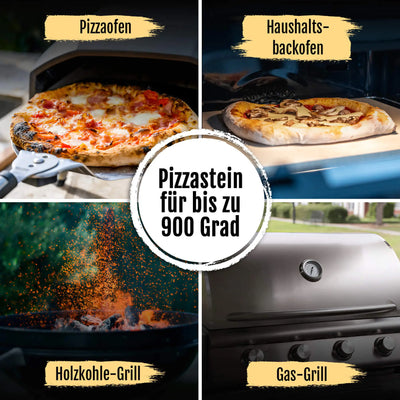 DELICRET Pizza Bundle Deluxe inkl. Pizzastein, Zubehör und Zutaten für die perfekte Pizza