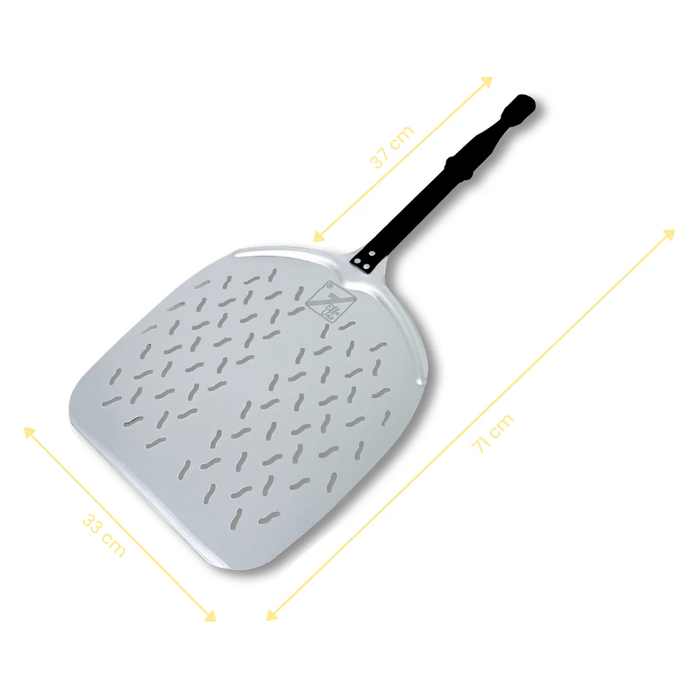 Effeuno Pizzaschaufel von Gi Metal | Perforiert | Eckig
