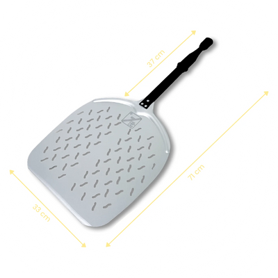 Effeuno Pizzaschaufel von Gi Metal | Perforiert | Eckig