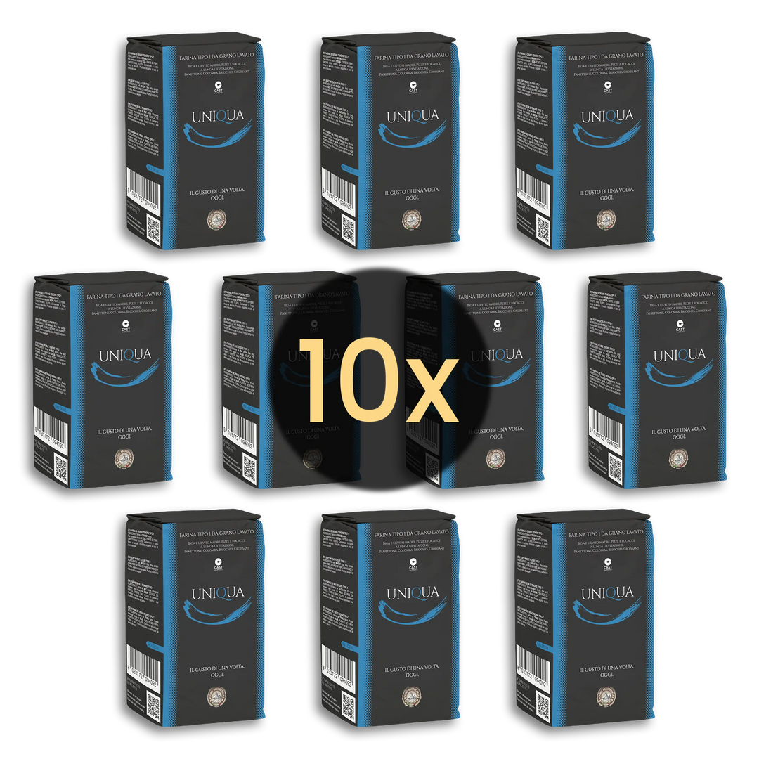 Molino Dallagiovanna - 1kg UNIQUA BLU Pizzamehl Typ 1 | 15% Eiweiß / W-380