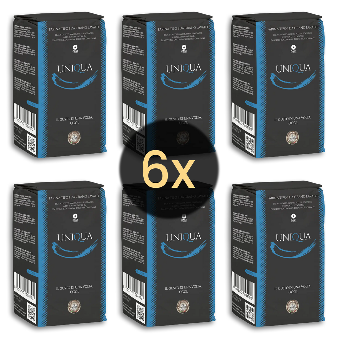 Molino Dallagiovanna - 1kg UNIQUA BLU Pizzamehl Typ 1 | 15% Eiweiß / W-380