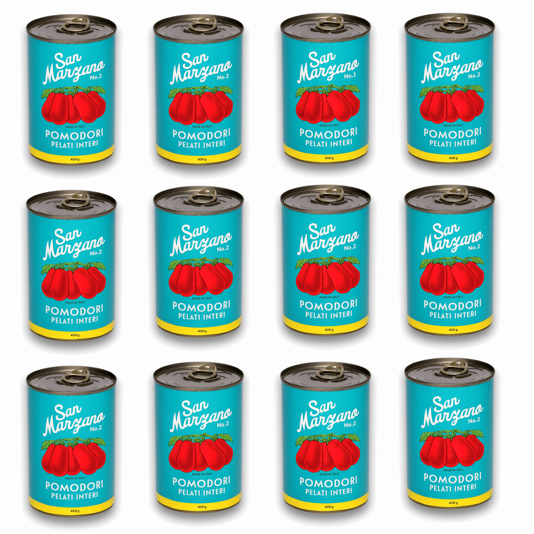 12x a 400g Pomodori San Marzano in der Dose verpackt zum kaufen, ganze geschälte Tomaten