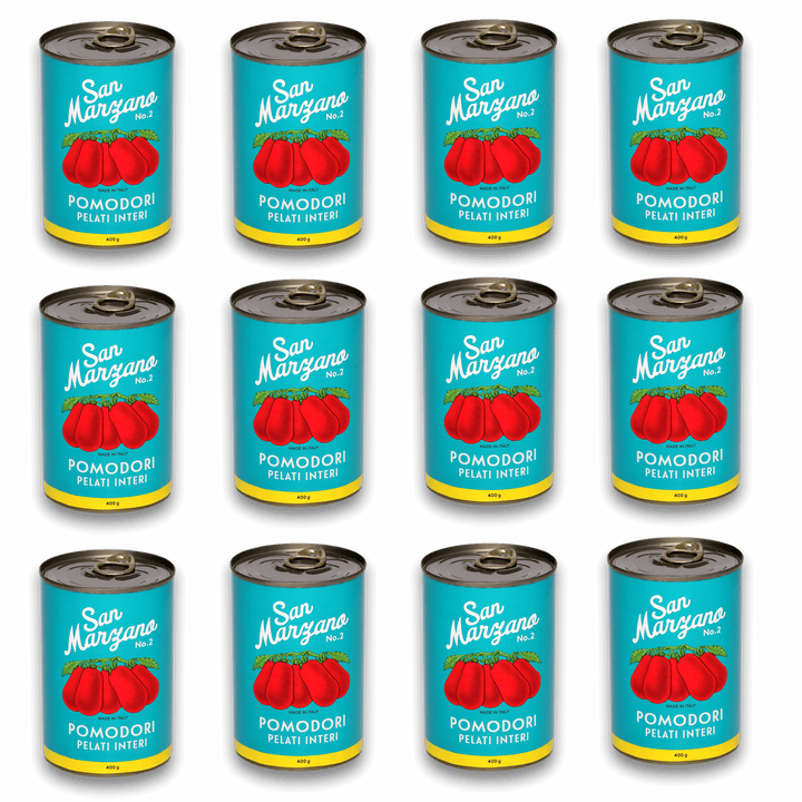 12x a 400g Pomodori San Marzano in der Dose verpackt zum kaufen, ganze geschälte Tomaten