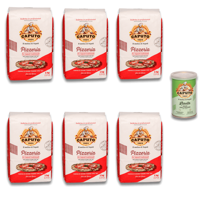 Caputo - 6x 1kg Pizzamehl & 100g Trockenhefe