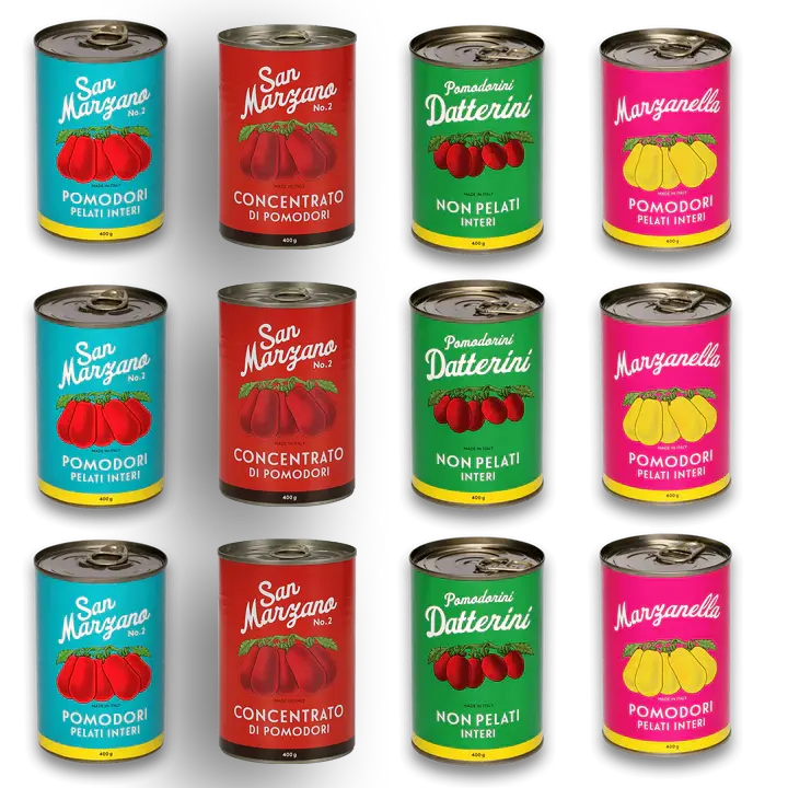 Tomaten Testpaket QUATTRO - San Marzano / Datterini / Tomatenmark / Marzanella