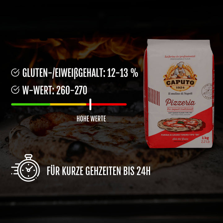 Caputo - 6x 1kg Pizzamehl & 100g Trockenhefe
