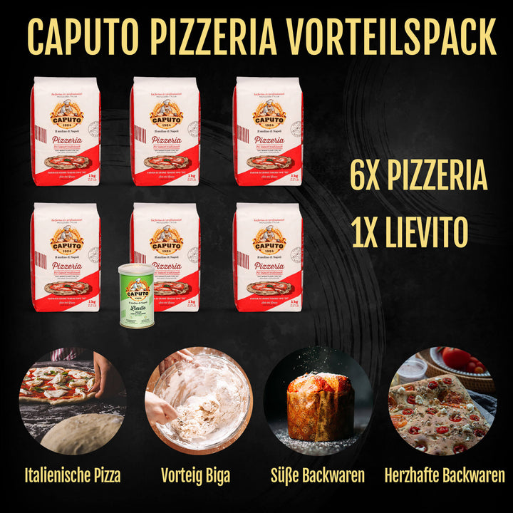 Caputo - 6x 1kg Pizzamehl & 100g Trockenhefe